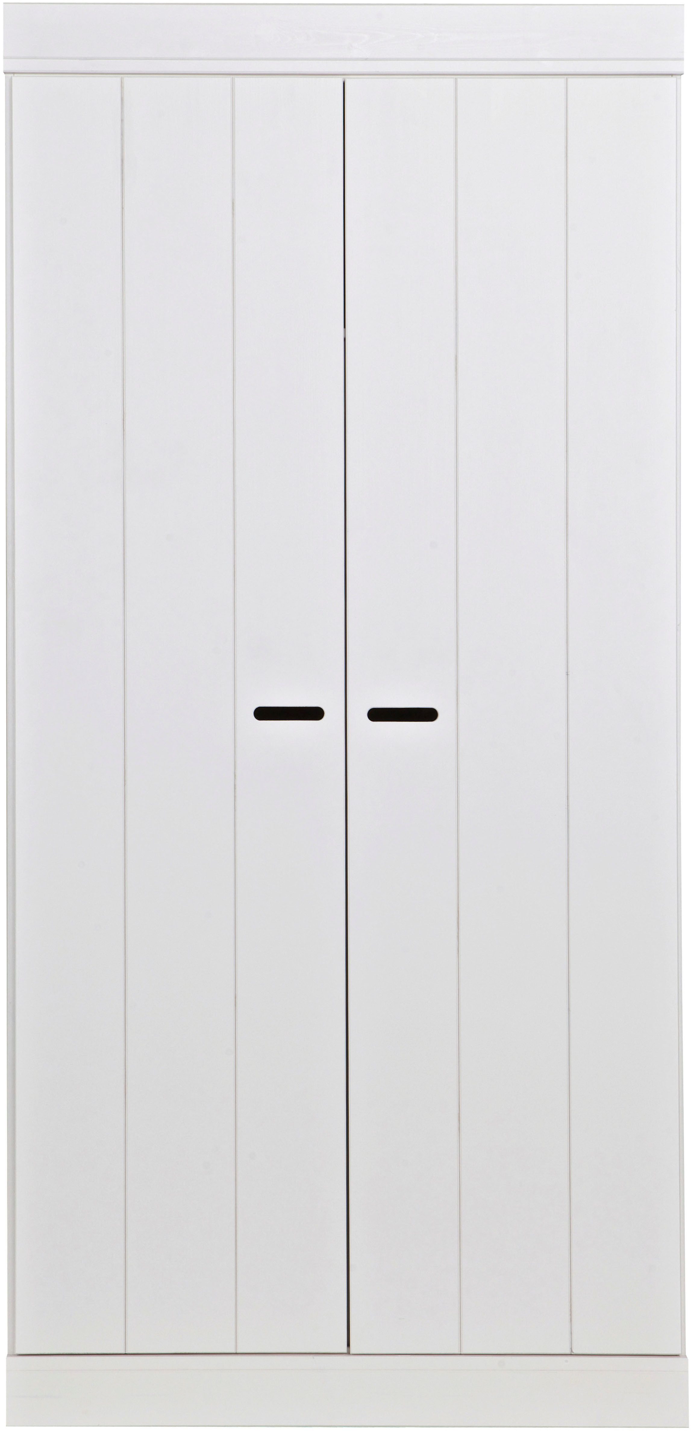 WOOOD Kleiderschrank Connect FSC®-Kiefernholz mit sichtbare Maserungen H195 x B94 x T53 cm FSC® Massivkiefer, Melamin-Innenraum