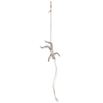 Moritz Skulptur Aluminium Figur Kletterer 30 x 12 x 6 cm, Dekoobjekt Holz, Tischdeko, Fensterdeko, Wanddeko, Holzdeko
