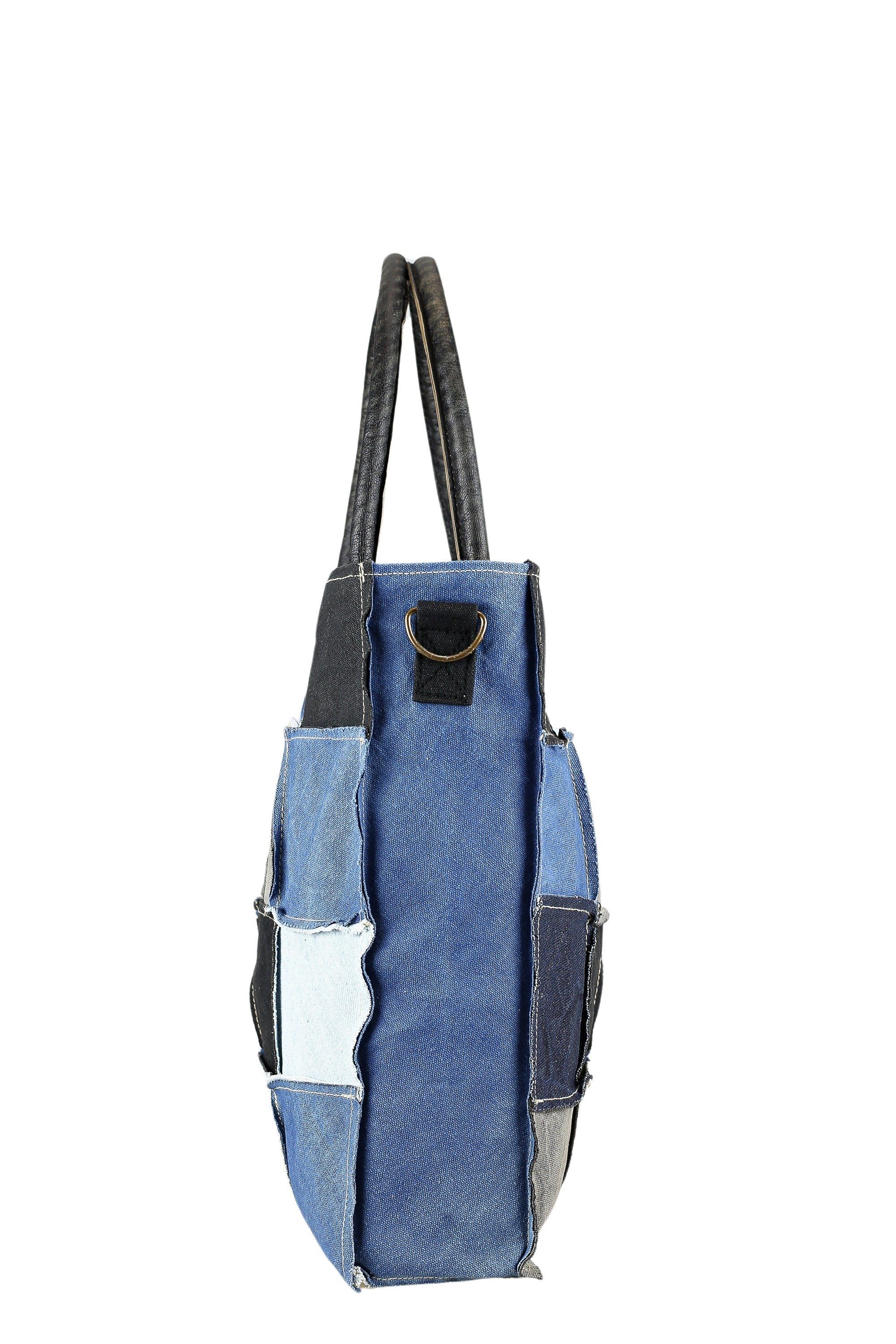 COLLEZIONE ALESSANDRO Schultertasche Patchwork Jeans, aus 45 Jeanspatches genäht