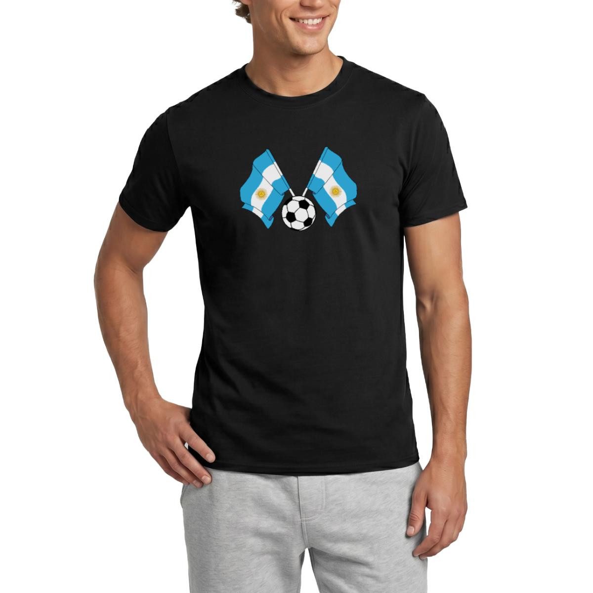 Spreadshirt T-Shirt Argentinien Flaggen, Argentinien Fußball Männer T-Shirt (1-tlg)