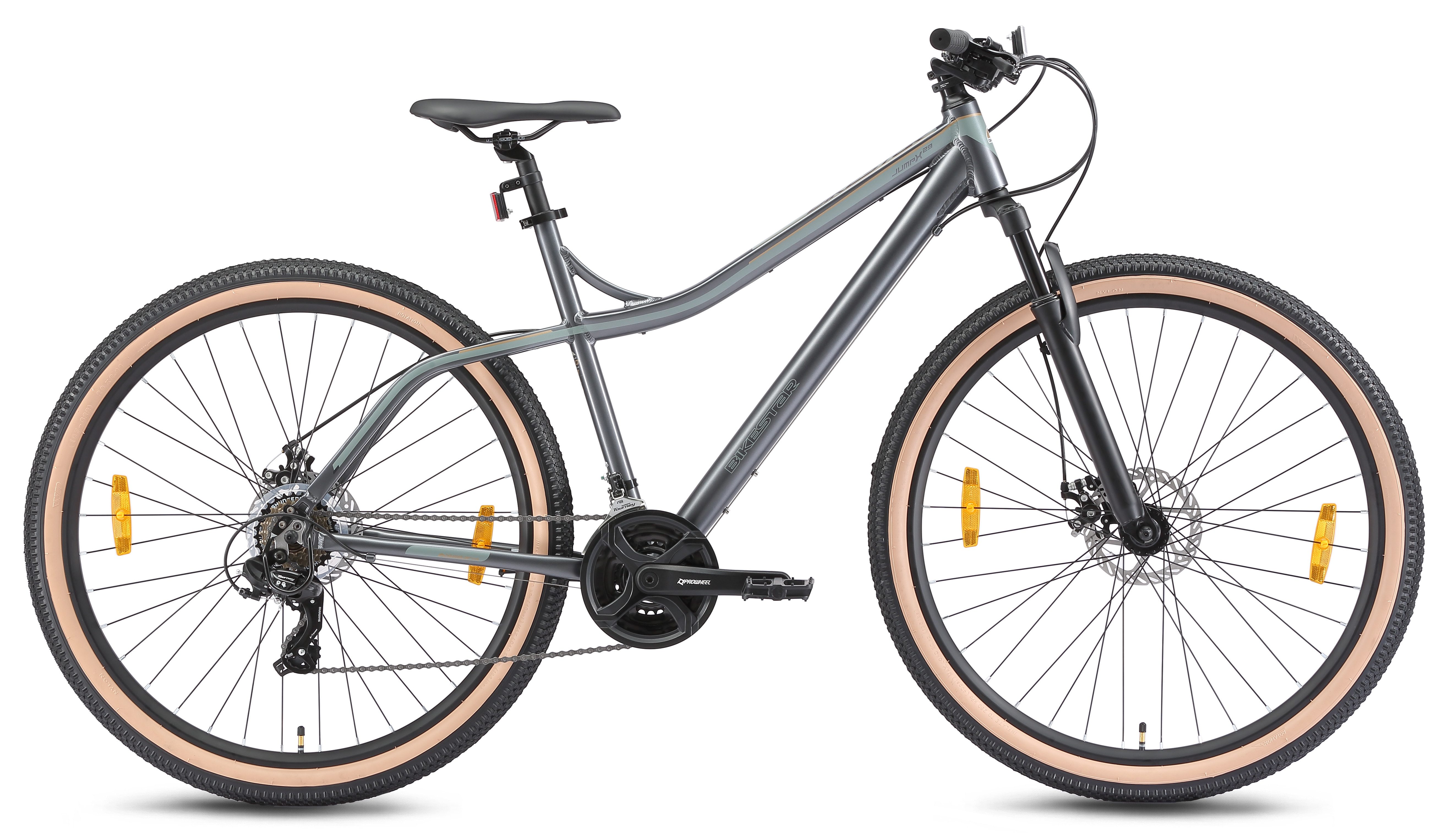 Bikestar Mountainbike, 21 Gang Shimano RD-TY300 Schaltwerk, Kettenschaltung, für Damen und Herren, Kettenschaltung