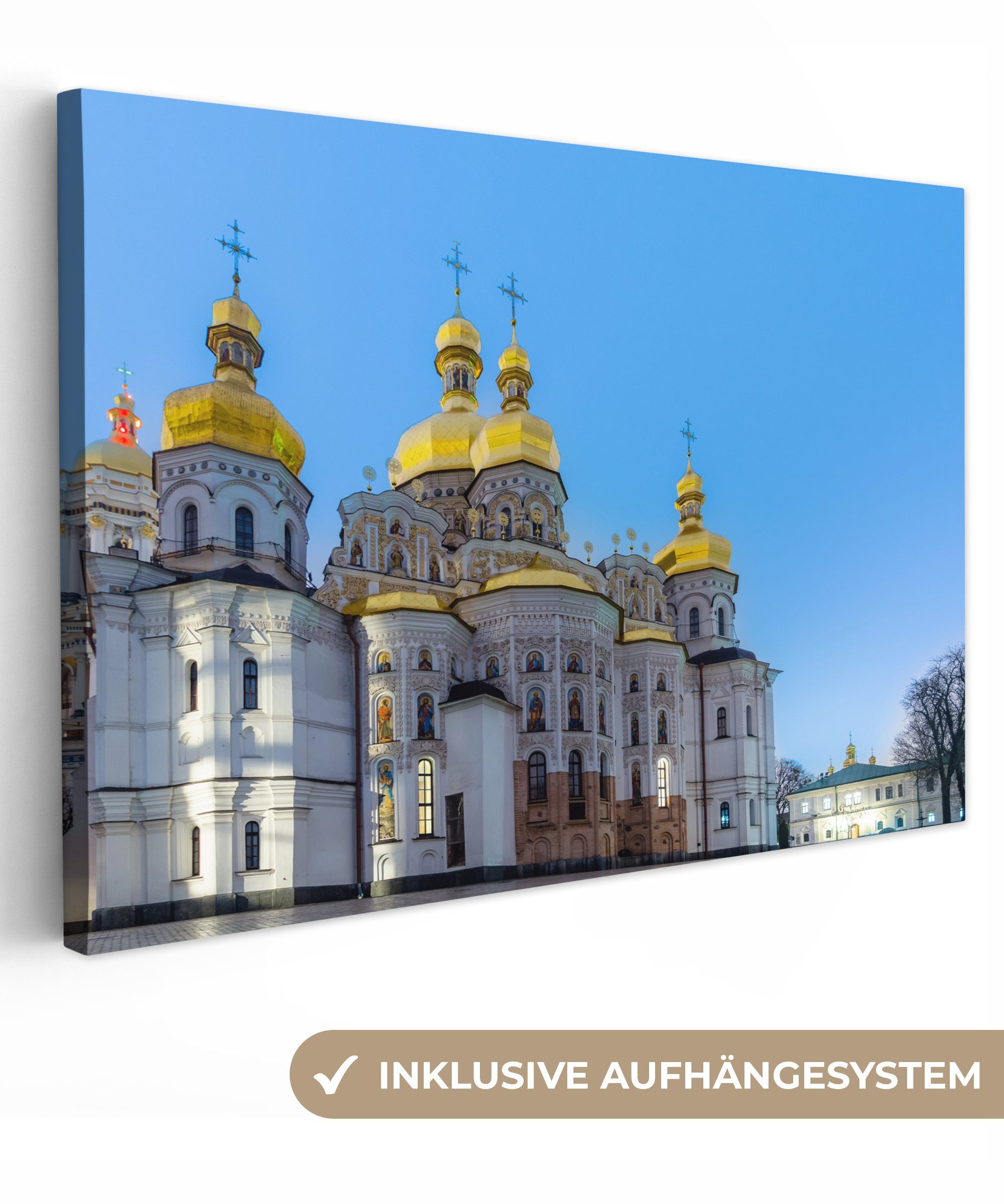 OneMillionCanvasses® Leinwandbild Kiew - Kathedrale - Ukraine, (1 St), Wandbild Leinwandbilder, Aufhängefertig, Wanddeko, 30x20 cm
