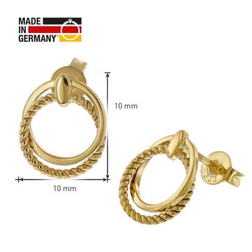 trendor Paar Ohrstecker Gold 333 / 8 K Ohrstecker Ringe