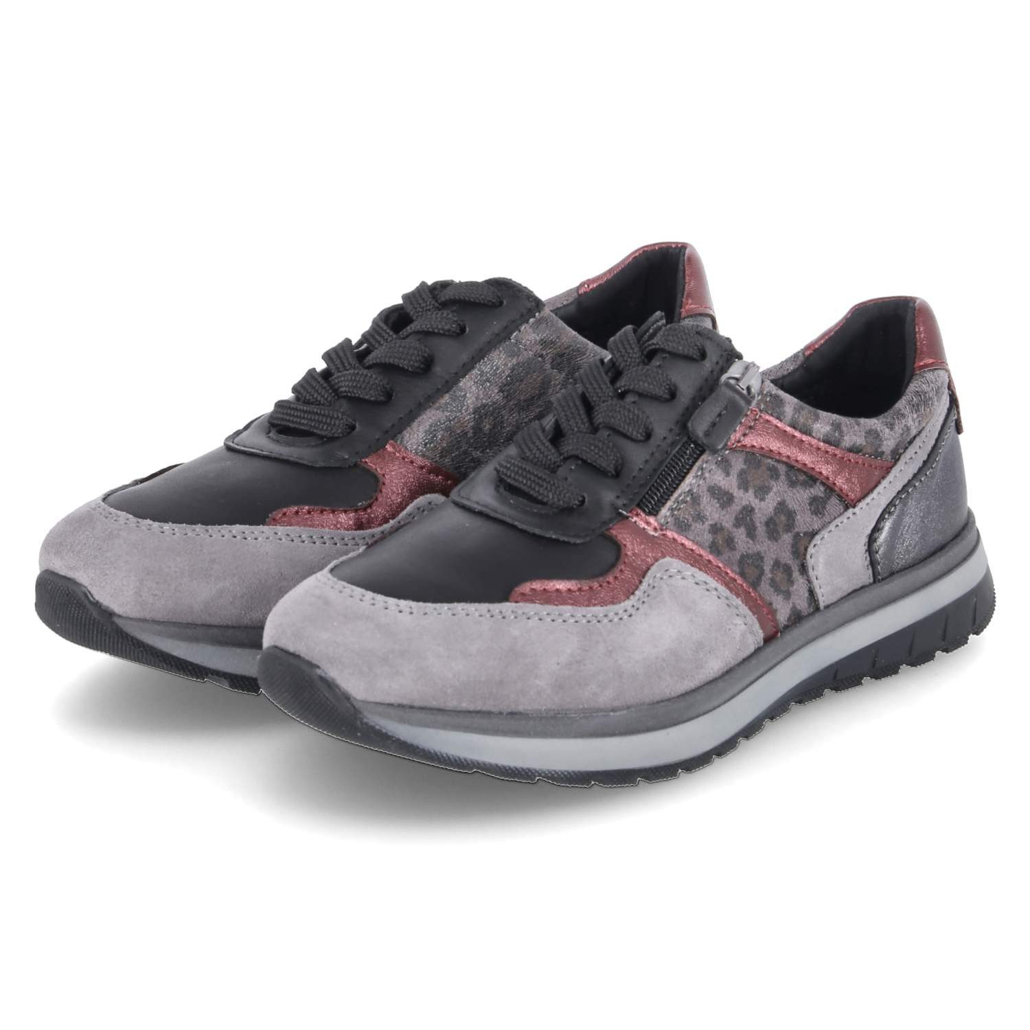 Beliana Beliana 1707/12726 fumo Damen Leder grau Schnürschuh