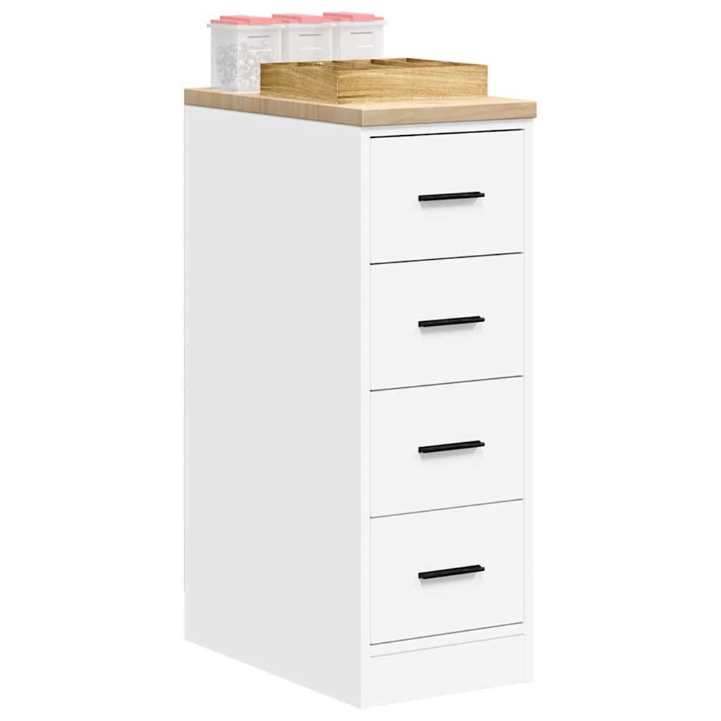 vidaXL Werkzeugschrank Garagen-Aufbewahrungsschrank Weiß 30x51x85 cm Massivholz Kiefer (1-St)