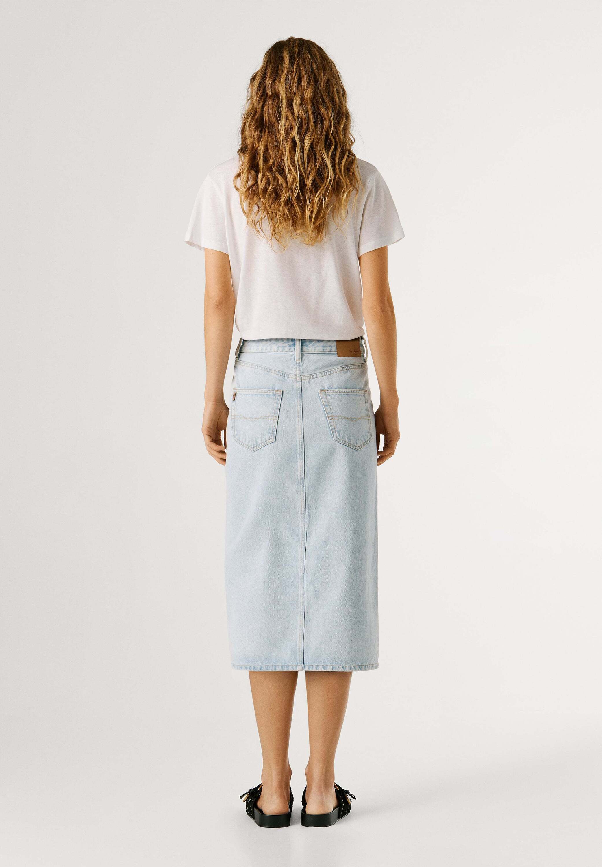 Pepe Jeans A-Linien-Rock skirt MIDI SKIRT HW NIKITA