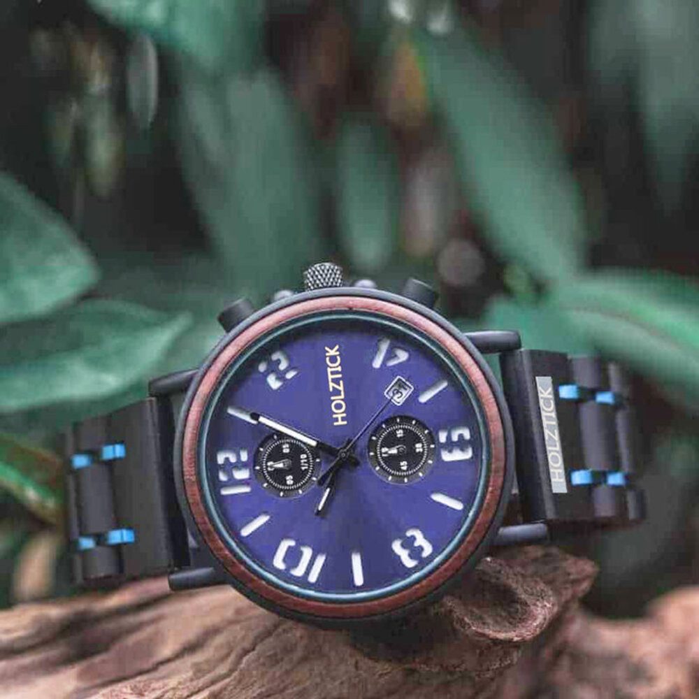 Holztick Bavaria Chronograph Alfons ALFONS, Herren Chronograph mit Holzring günstig online kaufen