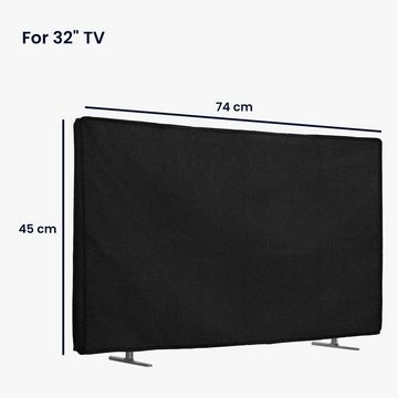 kwmobile Druckerstaubschutzhülle Hülle für 32" TV, Case mit Eckenschutz Fingerring