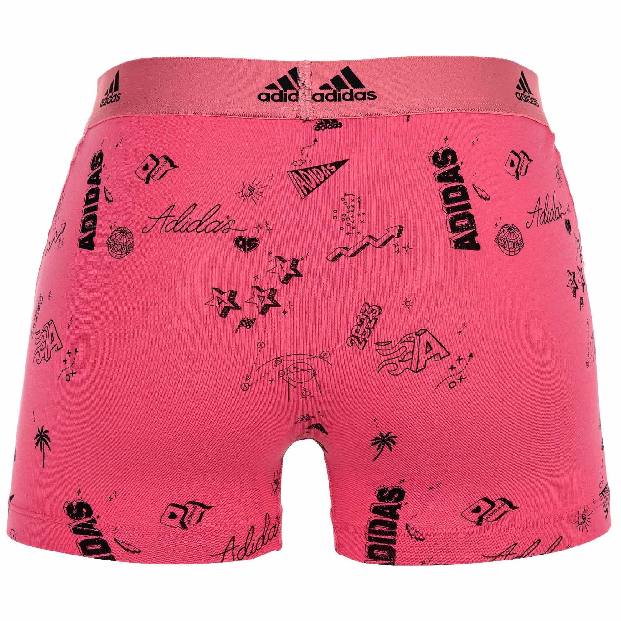 3er Herren Trunks, adidas - Sportswear Boxershorts, Pack Boxer Flex Active Schwarz/Pink