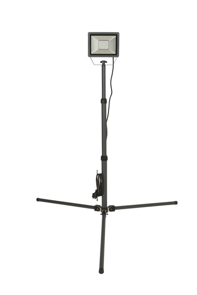 UNITEC Wandstrahler UniTec LED Strahler mit Stativ anthrazit 21 W 2550, Inkl. Leuchtmittel, Nicht dimmbar ohne Bewegungsmelder