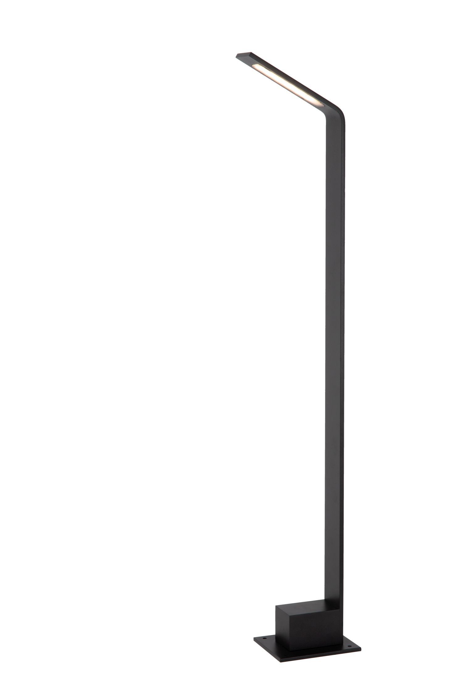 Licht-Erlebnisse Außen-Stehlampe DREKU, LED fest integriert, Warmweiß, LED Aluminium 80.5 cm hoch IP54 Schwarz 3000 K 750 lm Modern