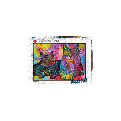HEYE Puzzle 298647 - Zwei ergebene Katzen - Jolly Pets, 1000 Teile,..., 1000 Puzzleteile