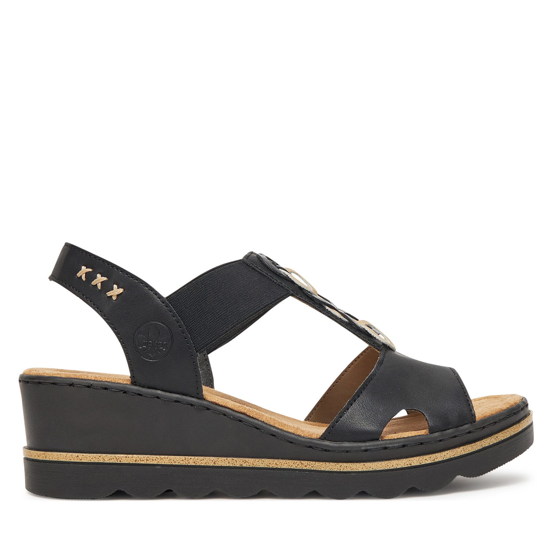 Rieker Rieker Damen-Sandalen Schwarz 67498-00 Sandale