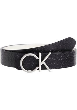 Calvin Klein Ledergürtel RE-LOCK CK REV BELT 30MM EMB mit Logo-Schließe