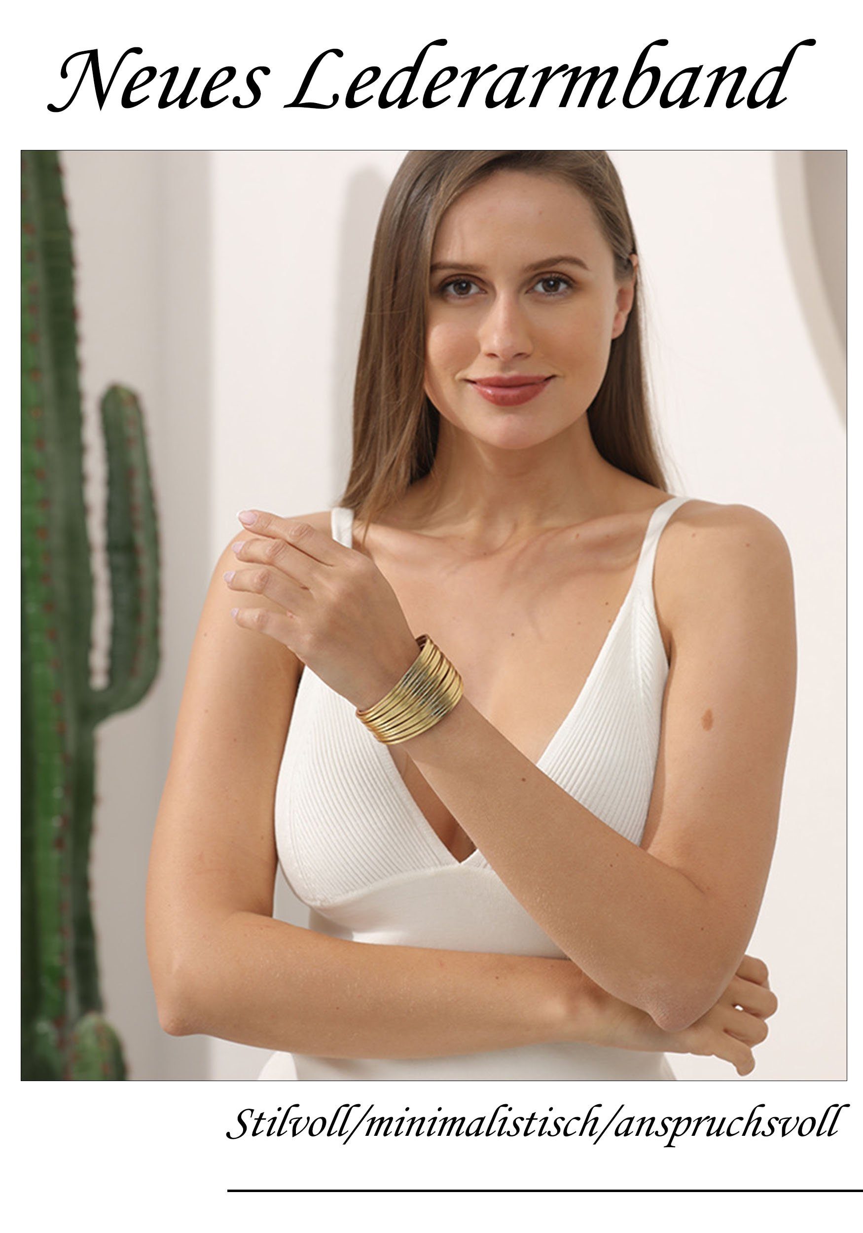 MAGICSHE Armband Wrap Gold- Silbe Multi oder Armband Mode-Stil Goldfarben