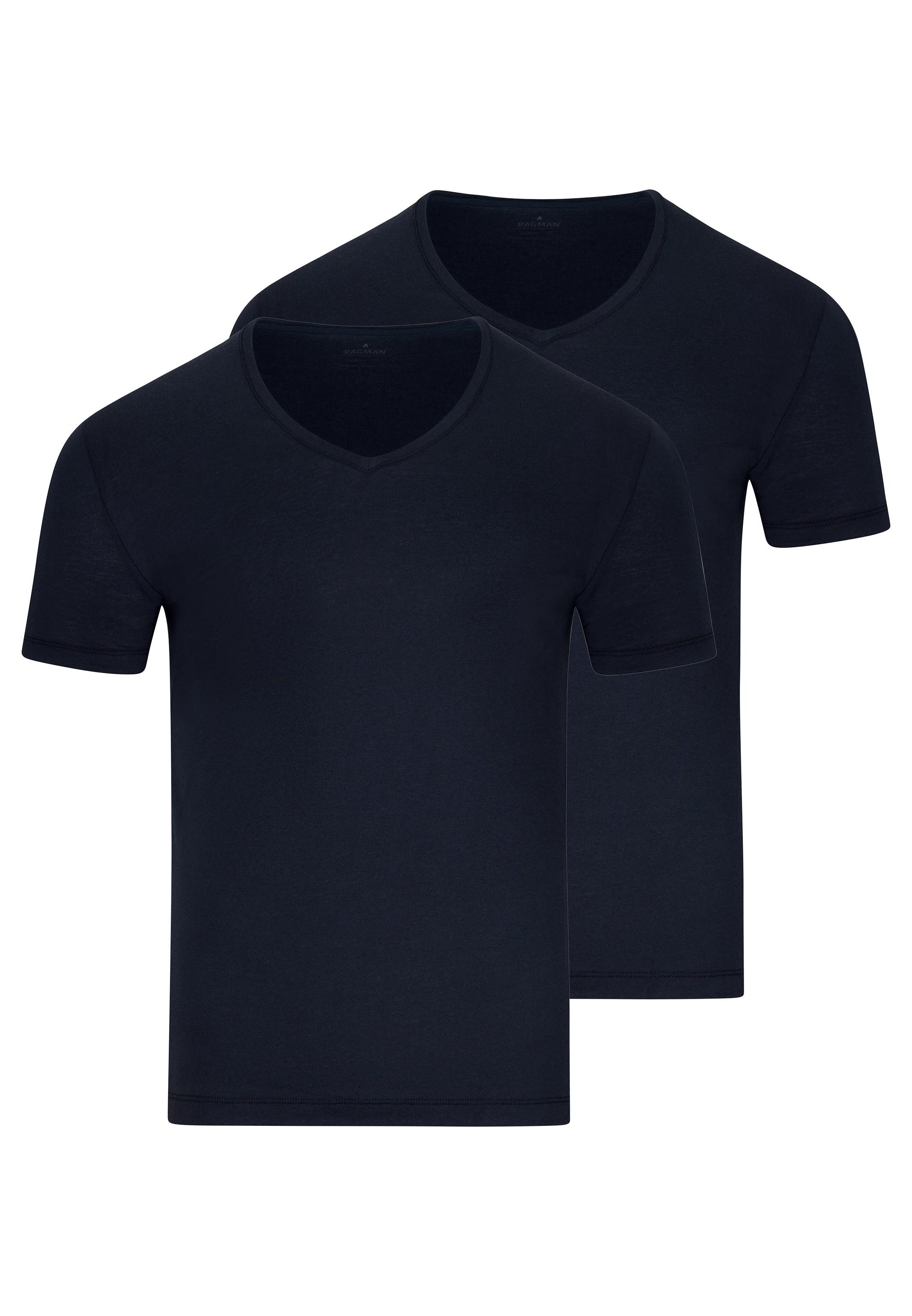 RAGMAN Unterhemd 2er Pack Basic (Spar-Set, 2-St) Unterhemd / Shirt Kurzarm - Baumwolle - Atmungsaktiv