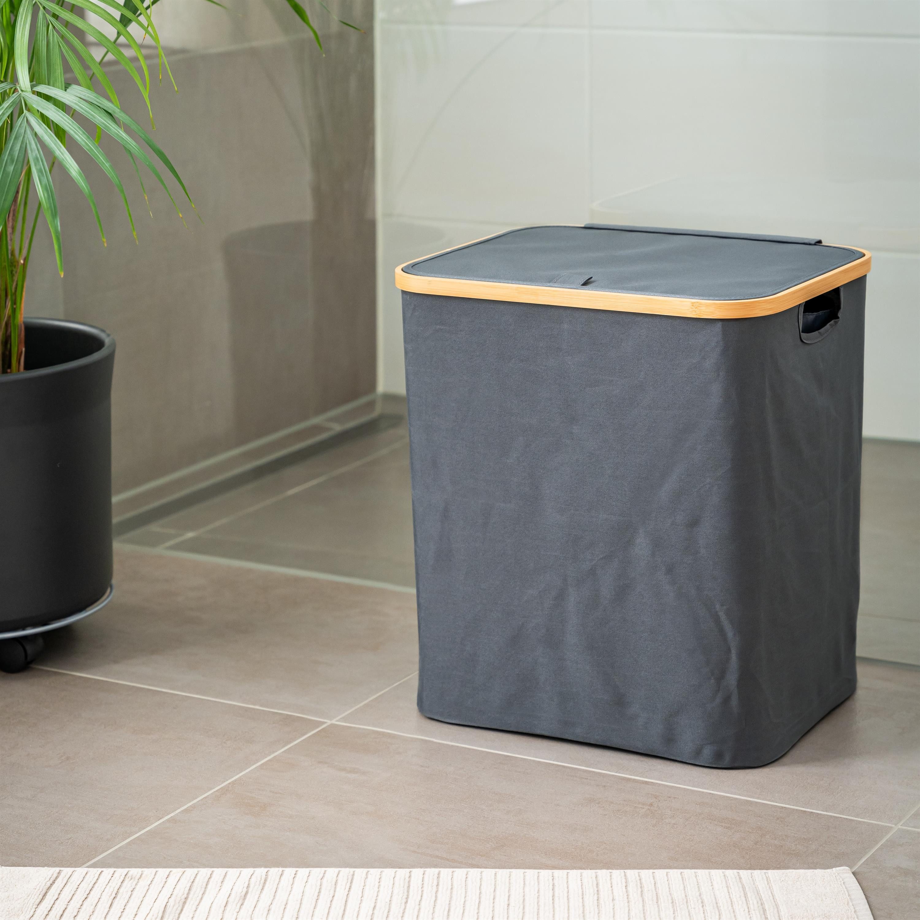 bremermann Wäschekorb Wäschesammler mit herausnehmbarem Sack und Deckel, ca günstig online kaufen