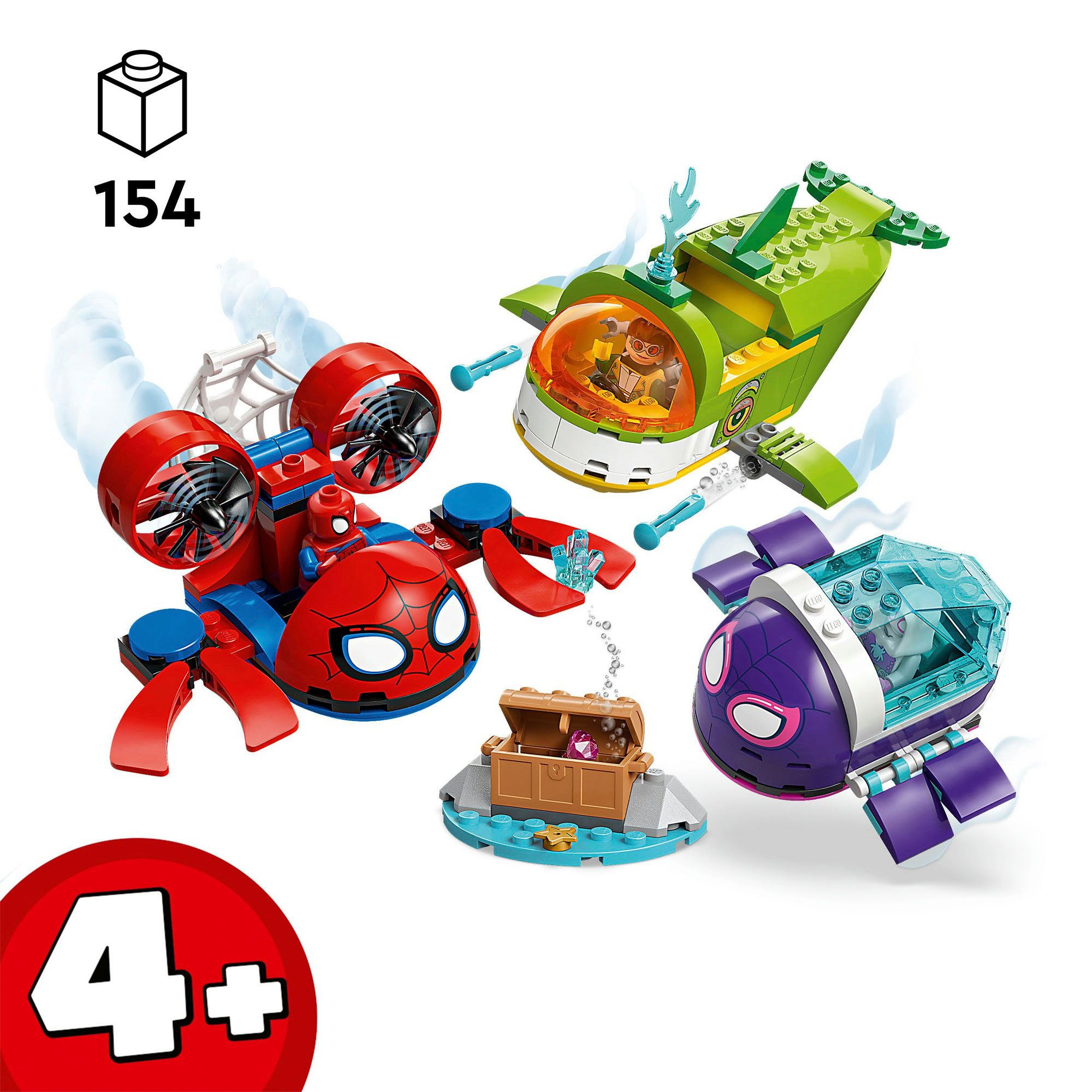 LEGO® Spidey: Unterwasserfahrzeuge (11207), LEGO Spidey Konstruktionsspielsteine, (154 St), Made in Europe