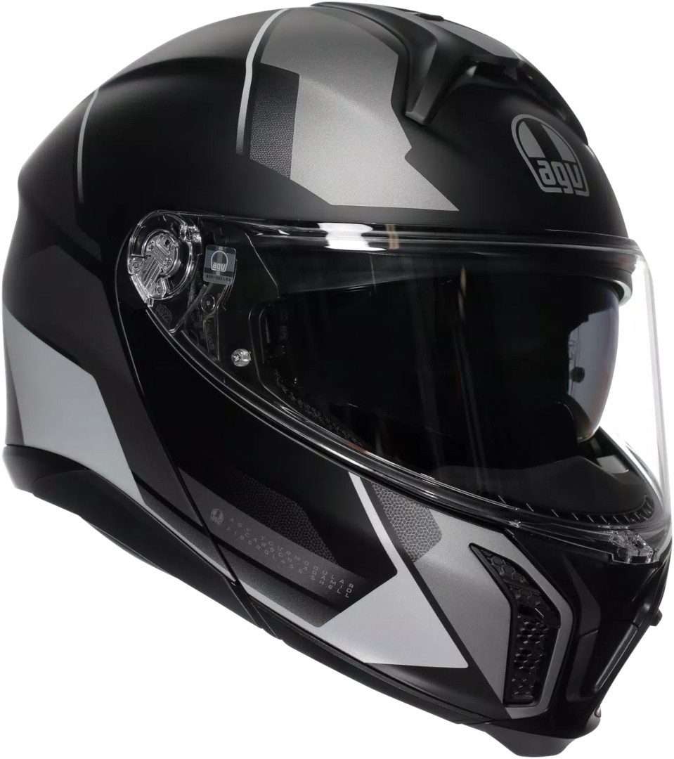 AGV Motorradhelm Tourmodular Perception Klapphelm, vorbereitet für Kommunikationssystem,integriertes Sonnenvisier