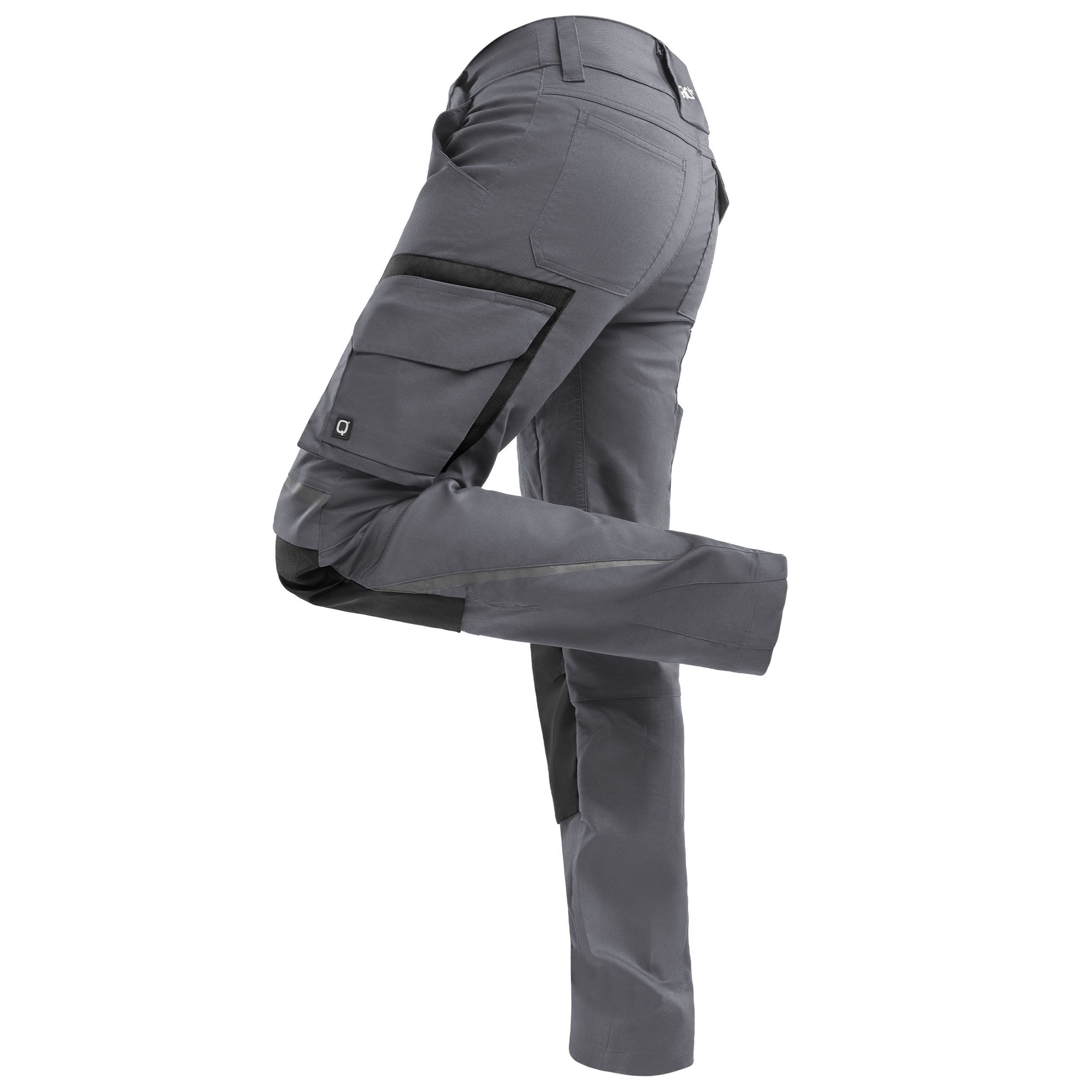 Qualitex Workwear Arbeitsbundhose Arbeitshose Herren Stretch – Slim Fit Cargo Hose mit Taschen (1-tlg) Bequeme Arbeitshose Herren Stretch für Job & Alltag mit Komfort