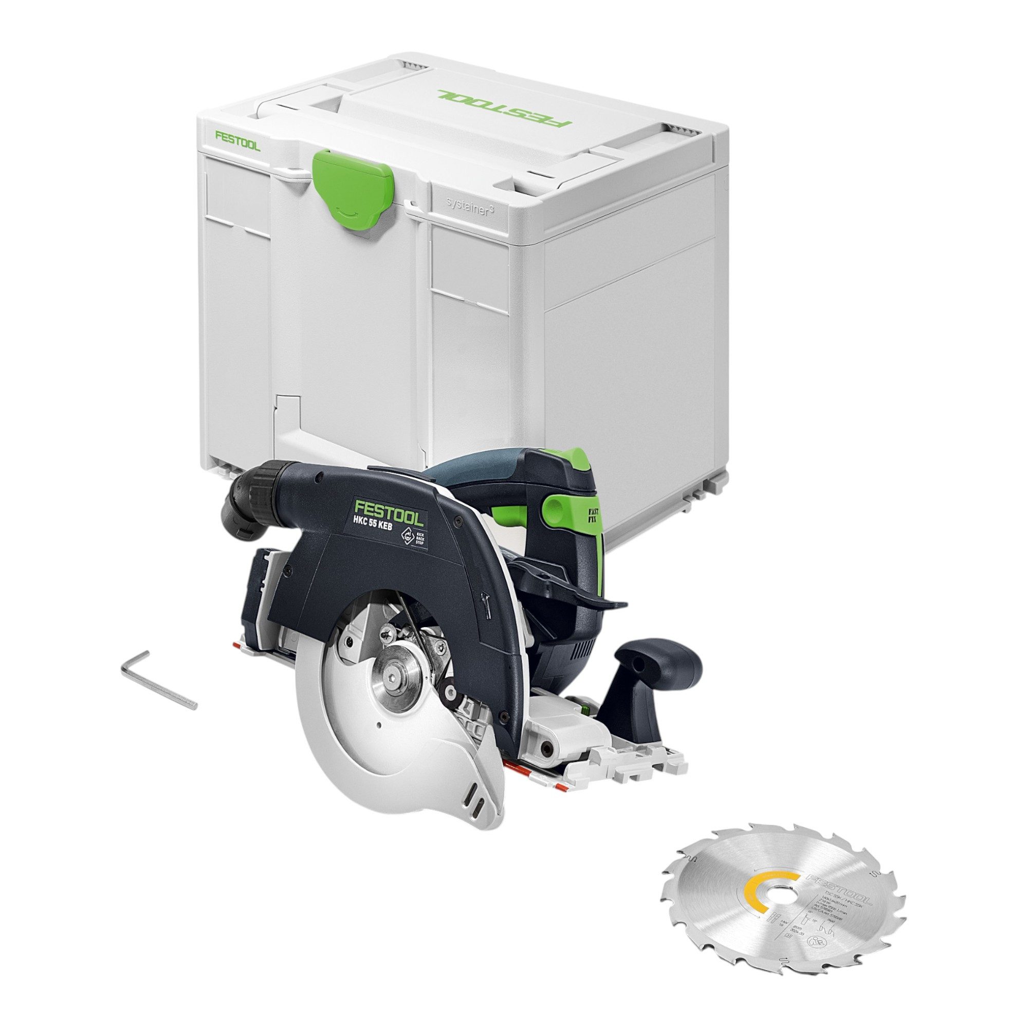 FESTOOL Kompakt-Handkreissäge HKC 55 KEB-Basic 18 V 160 mm (578302) + Systainer - ohne Akku, ohne