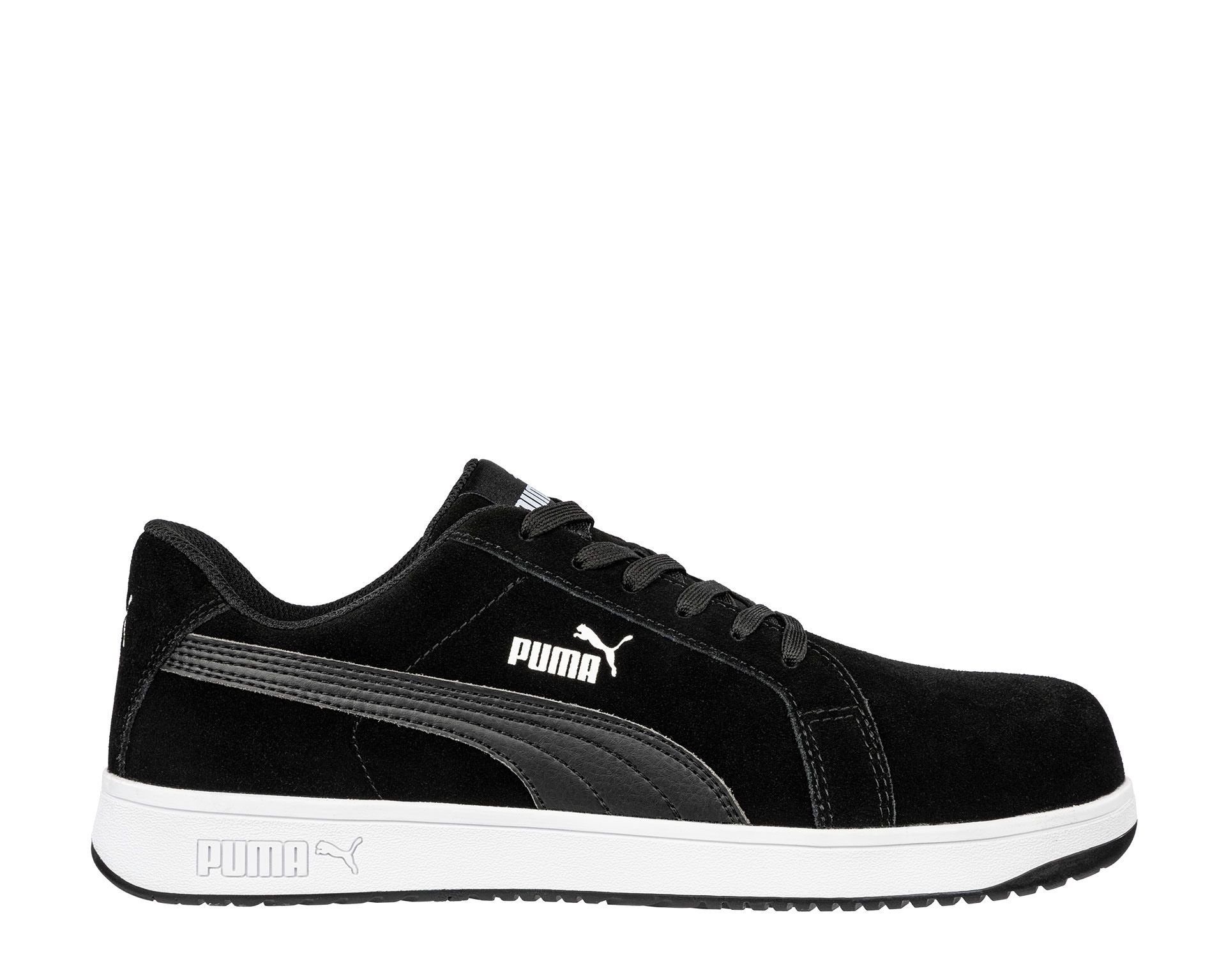 PUMA Safety ICONIC BLACK LOW Arbeitsschuh S1PL, ESD, Fiberglaskappe, Durchtrittschutz, rutschhemmend, metallfrei