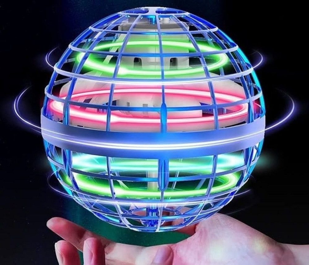 Wiztex Fiegender Ball - Wiederaufladbare RGB-Lichter Schwebeball Kinderr Spielzeug-Drohne