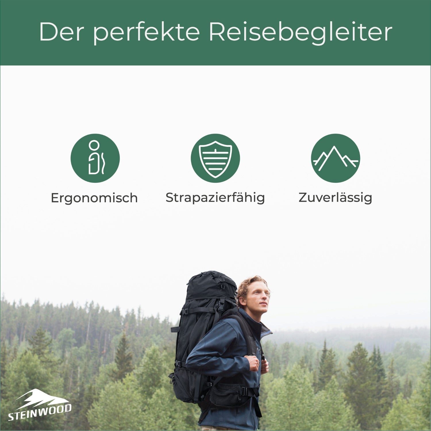 Steinwood Trekkingrucksack 70L, Wanderrucksack, Backpacker-Rucksack, Reiser günstig online kaufen
