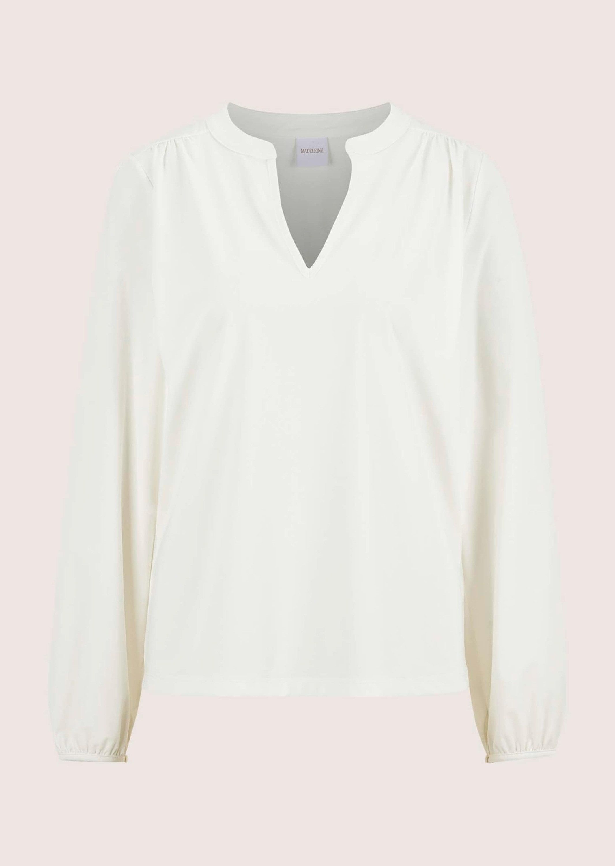 Langarmbluse Jerseybluse mit Rundhalsausschnitt