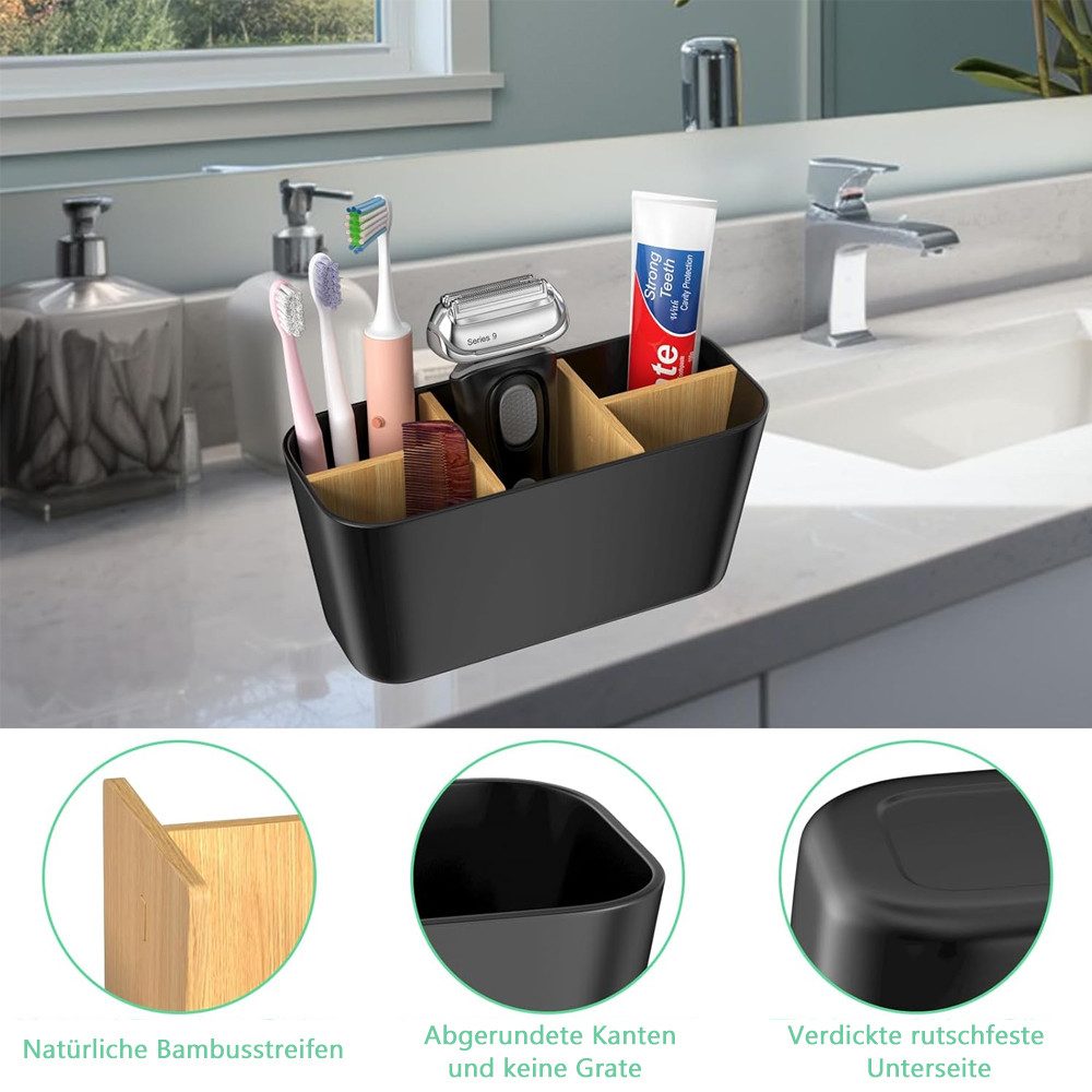 TUWENA Zahnbürstenhalter 5-Fach Toothbrush Holder,Multifunktional Elektrische Zahnbürstenhalter