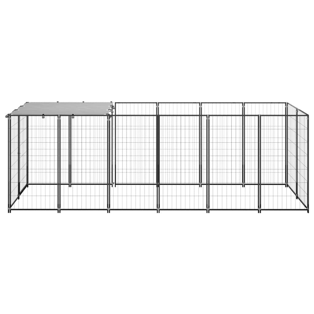 vidaXL Hundezwinger, Hundekäfig Schwarz 330x110x110 cm Stahl