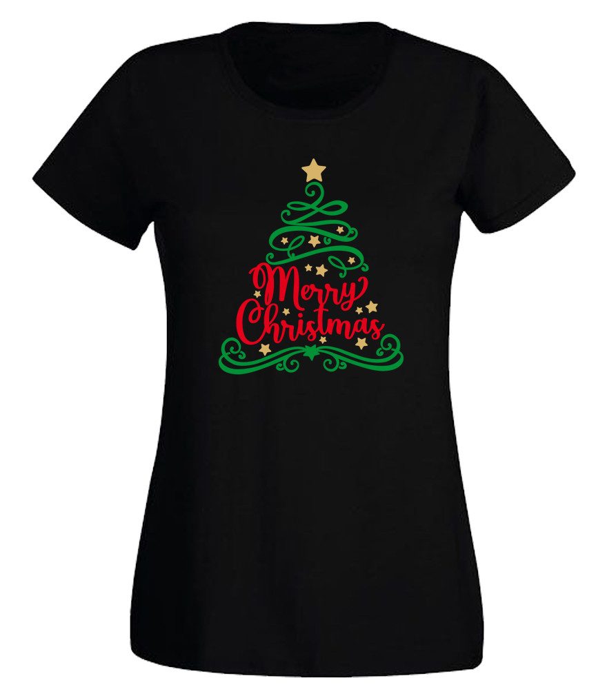 G-graphics T-Shirt Merry Christmas Slim-fit Damen günstig online kaufen