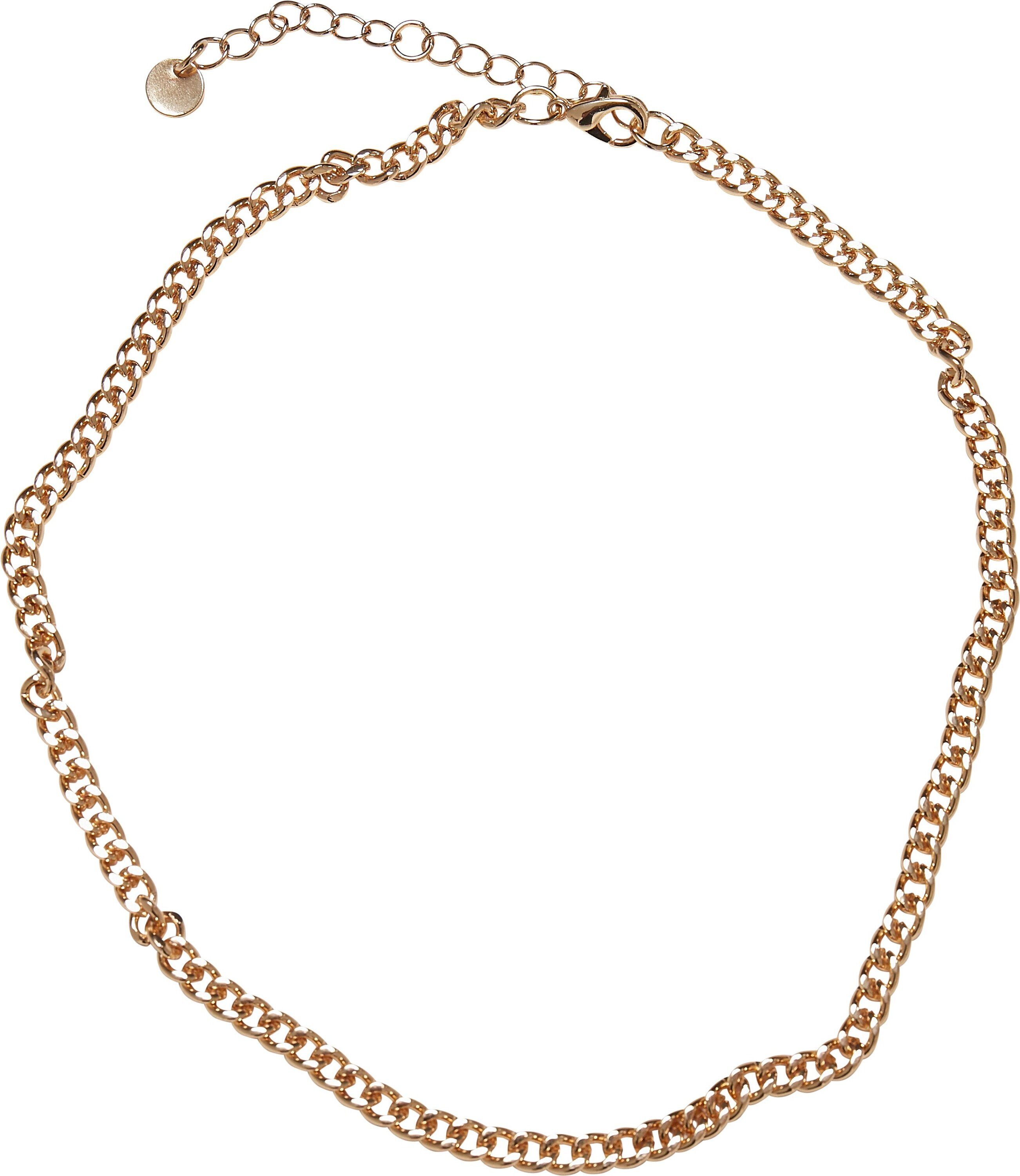 URBAN CLASSICS Edelstahlkette Accessoires Small Saturn Basic Necklace gold
