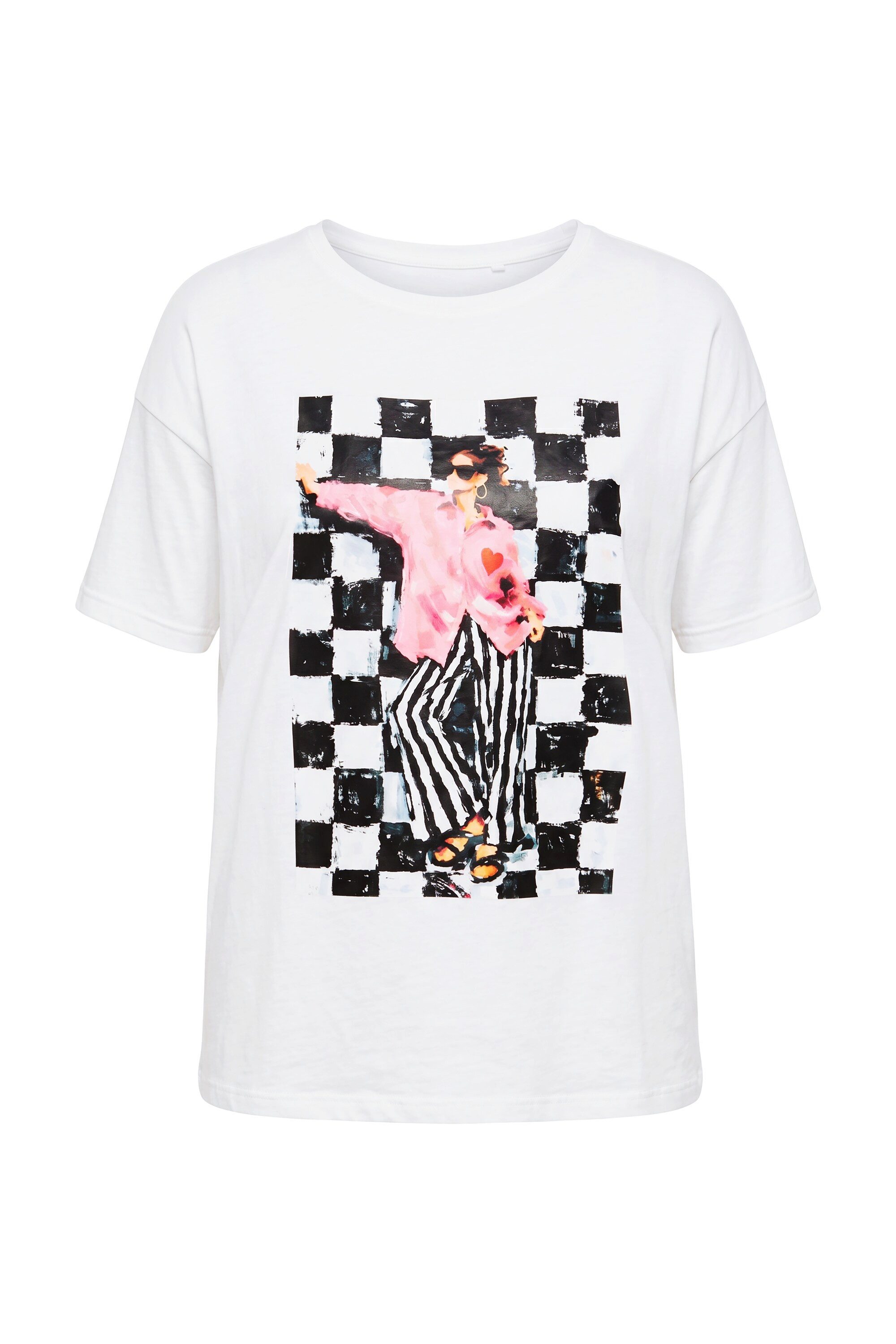 Studio Untold T-Shirt T-Shirt Oversize Shape Black/White Fashion Print – Bild 2 von 4