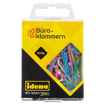 Idena Büroklammer Idena 334028 - Büroklammern, ummantelt, 120 Stück