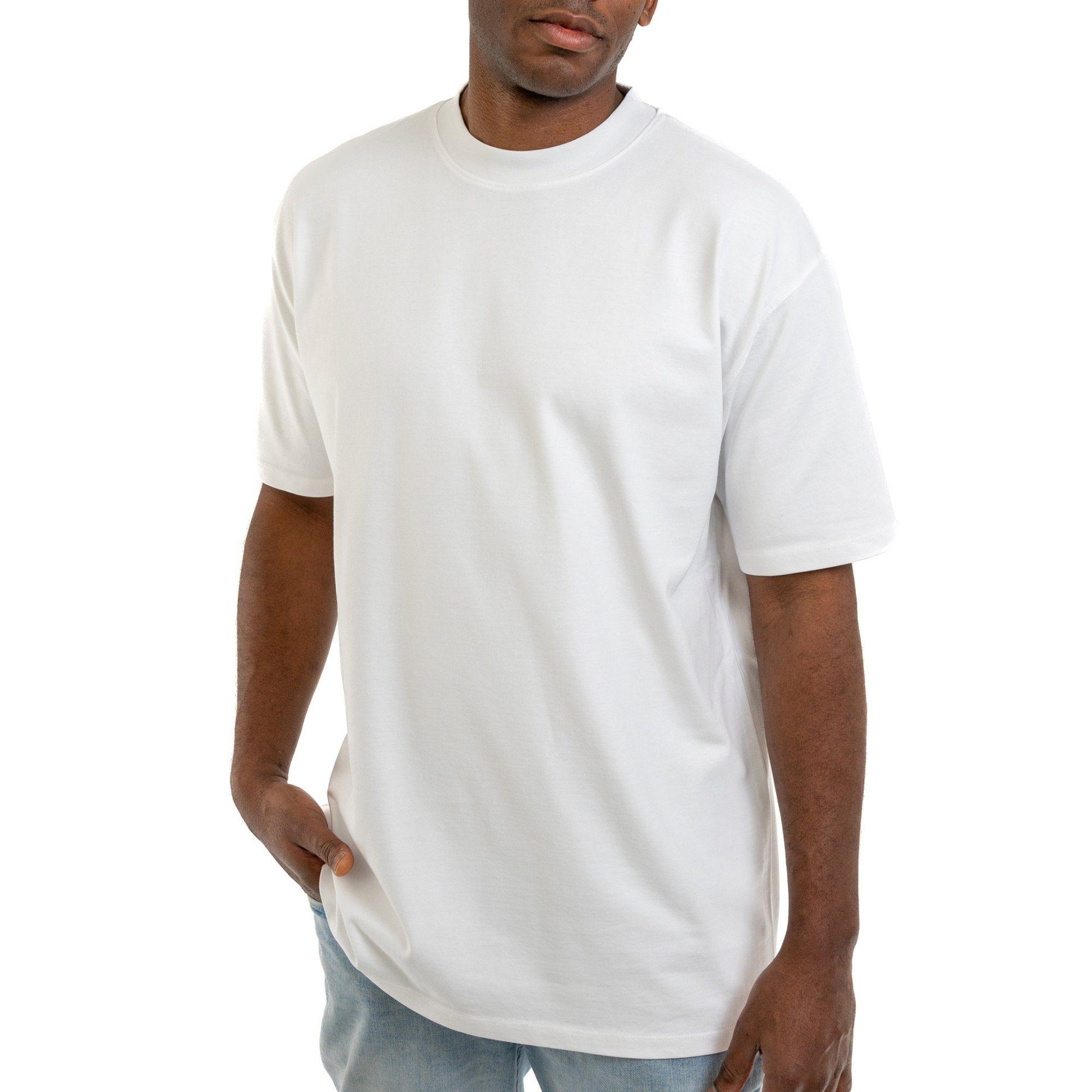 Johnny Urban T-Shirt Sammy Oversize T-Shirt Tshirt mit Rundhalsausschnitt weiß