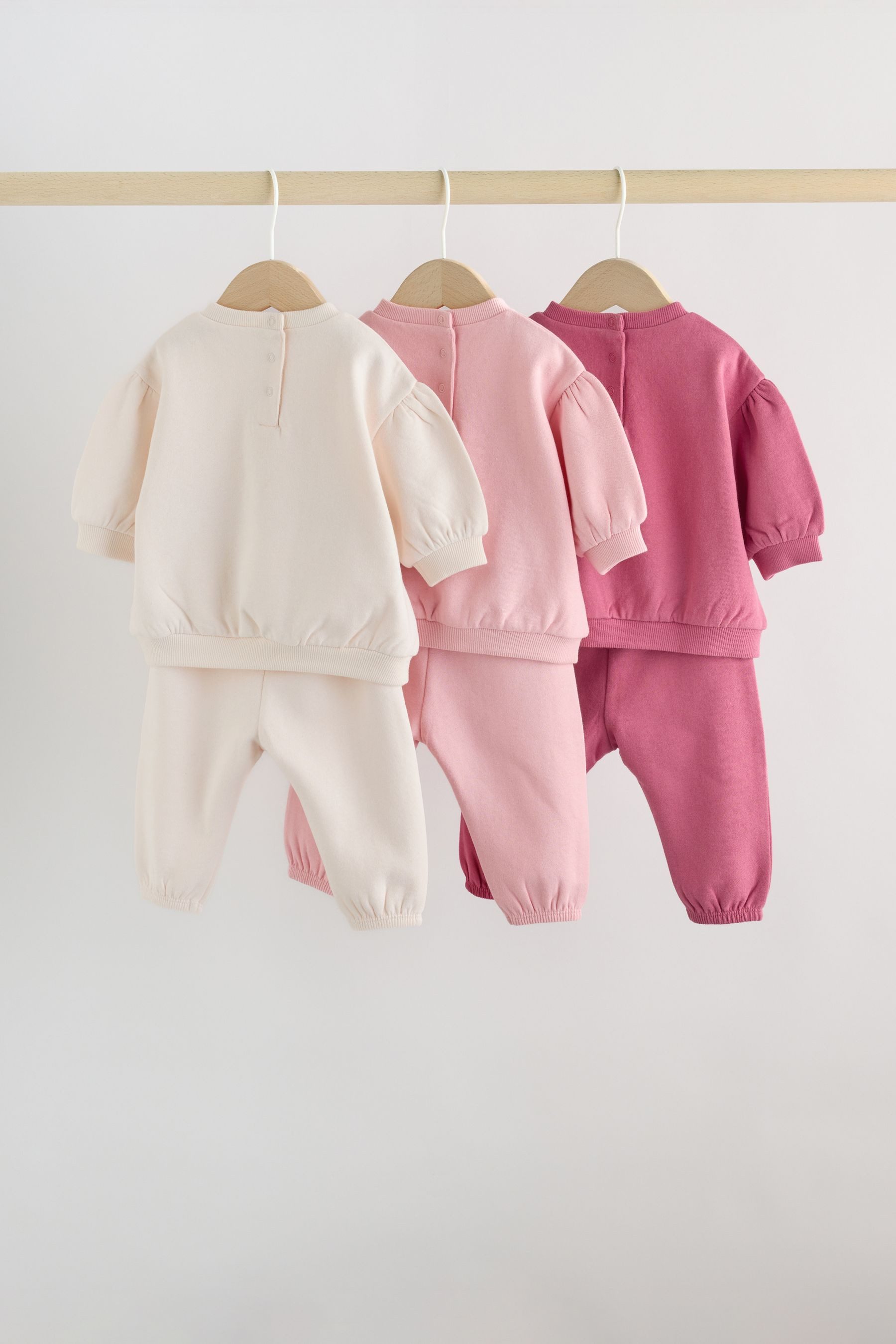 Next Langarmshirt & Leggings Baby Sweatshirt und Jogginghose, 6-teiliges Set (6-tlg) – Bild 2 von 5