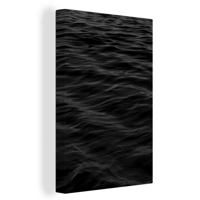 OneMillionCanvasses® Leinwandbild Wellen - Wasser - Schwarz - Weiß (1 St) Bild auf Leinwand Wandbild Leinwandbilder Wanddekoration Kunstdruck