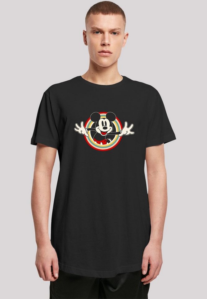Premium Hello F4NT4STIC Qualität, T-Shirt geschnittenes T-Shirt Mouse Disney Herren Extra Mickey lang