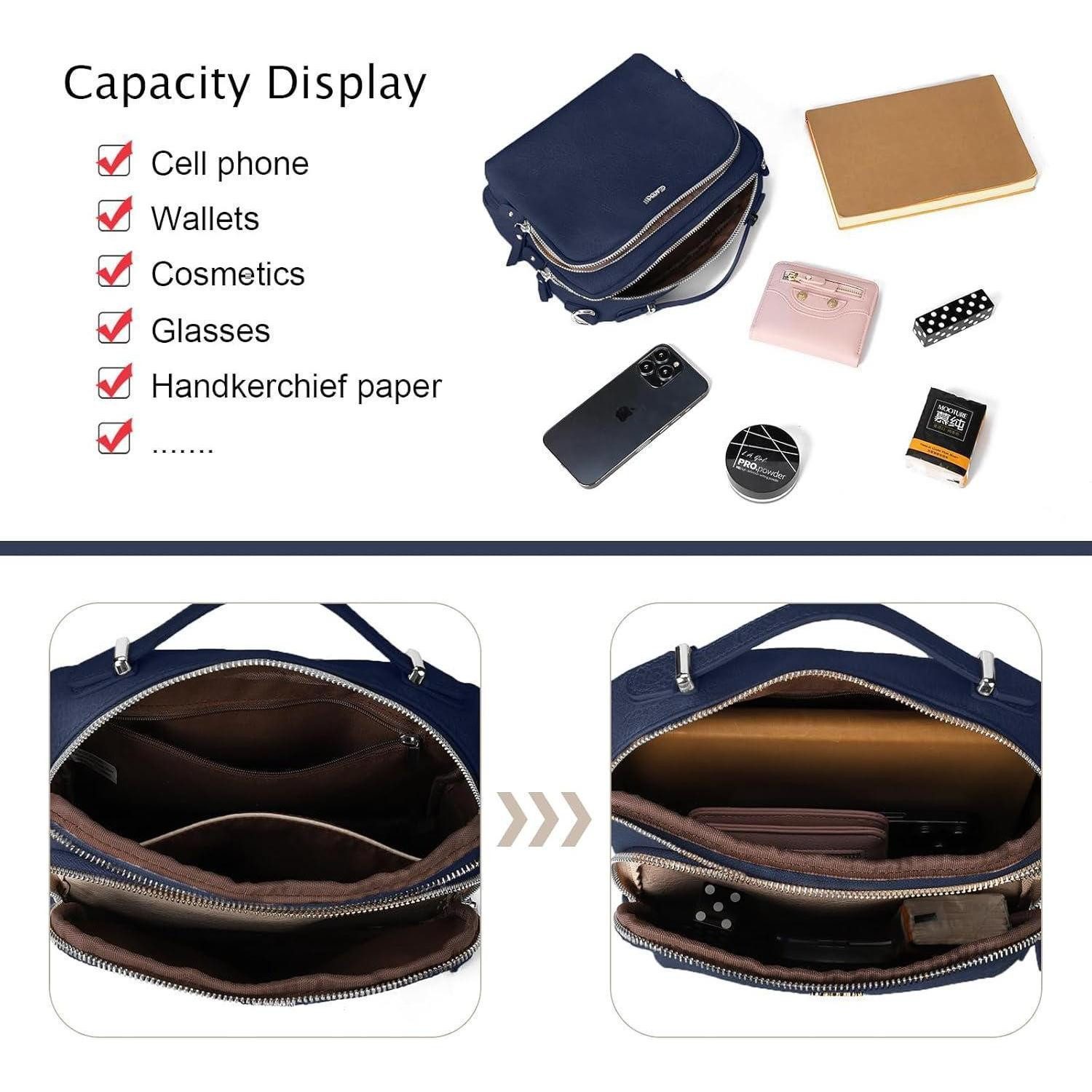 LuxusKollektion Umhängetasche Umhängetasche Damen Klein Schwarz Leder Crossbody Handtasche mit