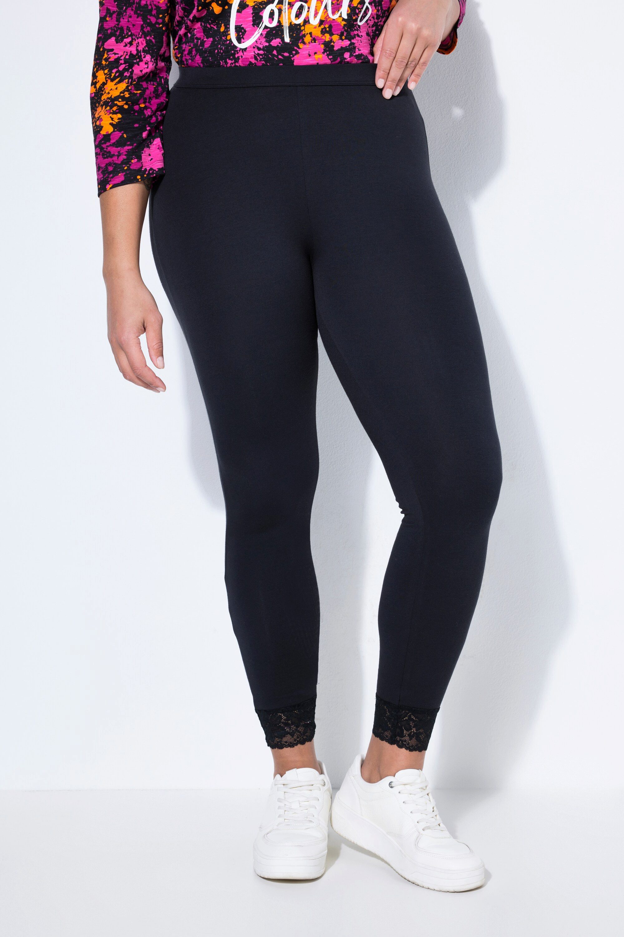 Angel of Style Leggings Leggings Skinny Fit Spitze am Saum