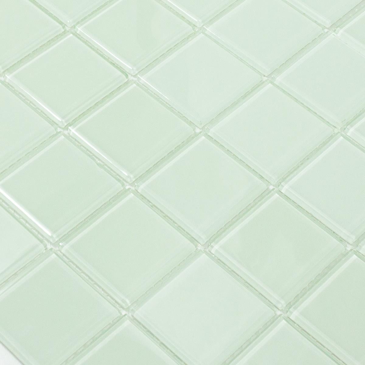Mosafil Mosaikfliesen Glas Mosaikfliese Costello Türkis, 30.000x30.000, türkis, Verlegefertig auf ein Netz geklebt