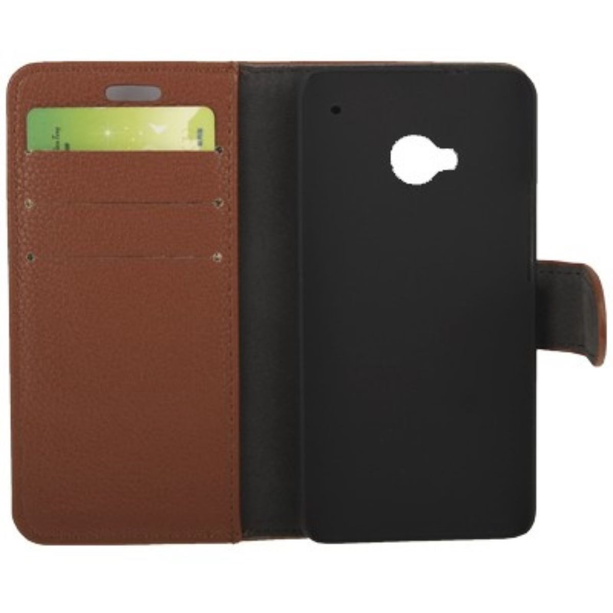 König Design Handyhülle HTC One, HTC One Handyhülle Backcover Braun