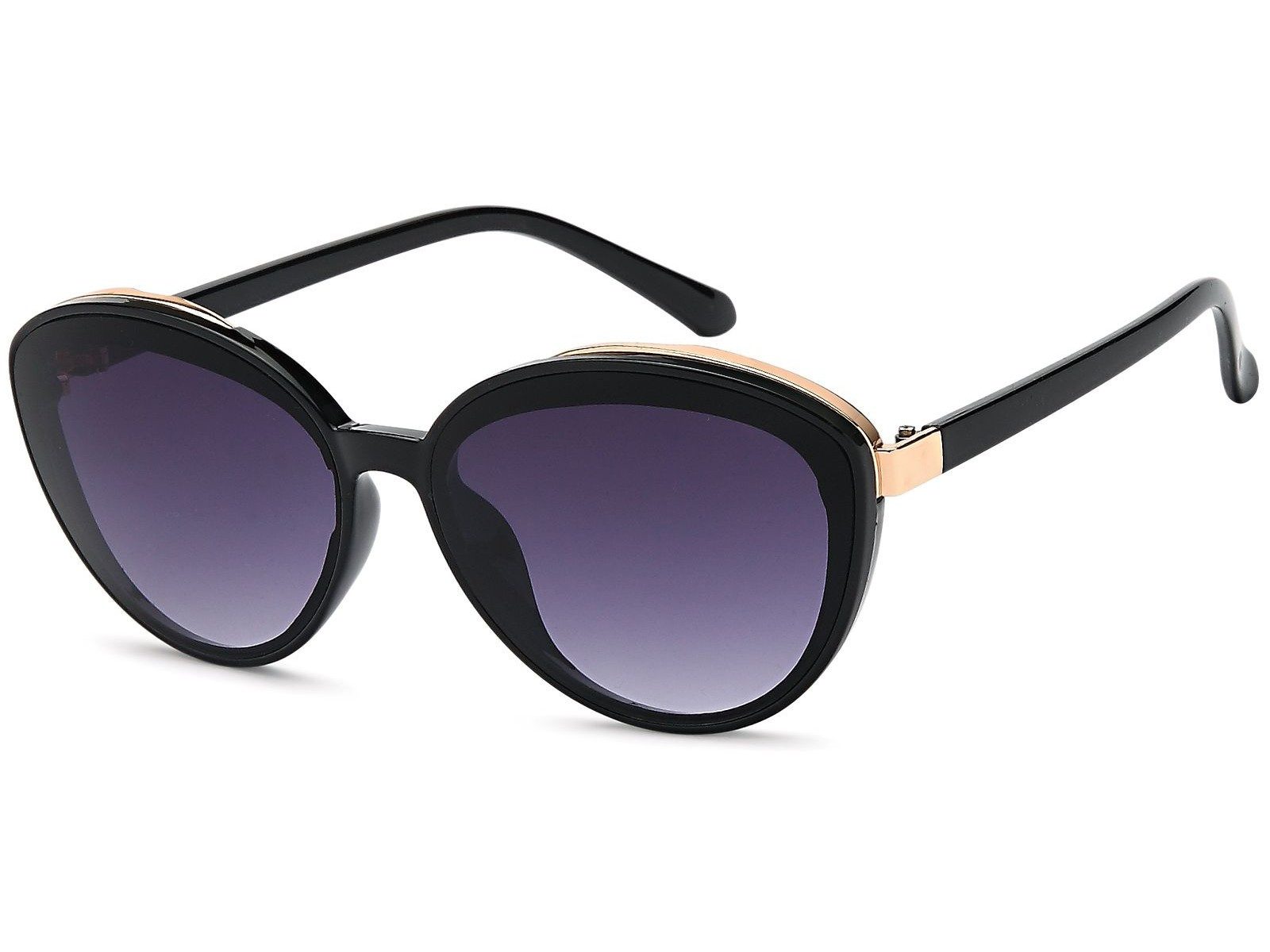 styleBREAKER Sonnenbrille Ovale Sonnenbrille - filigraner Kunststoff Rahmen (1-St) Gradient