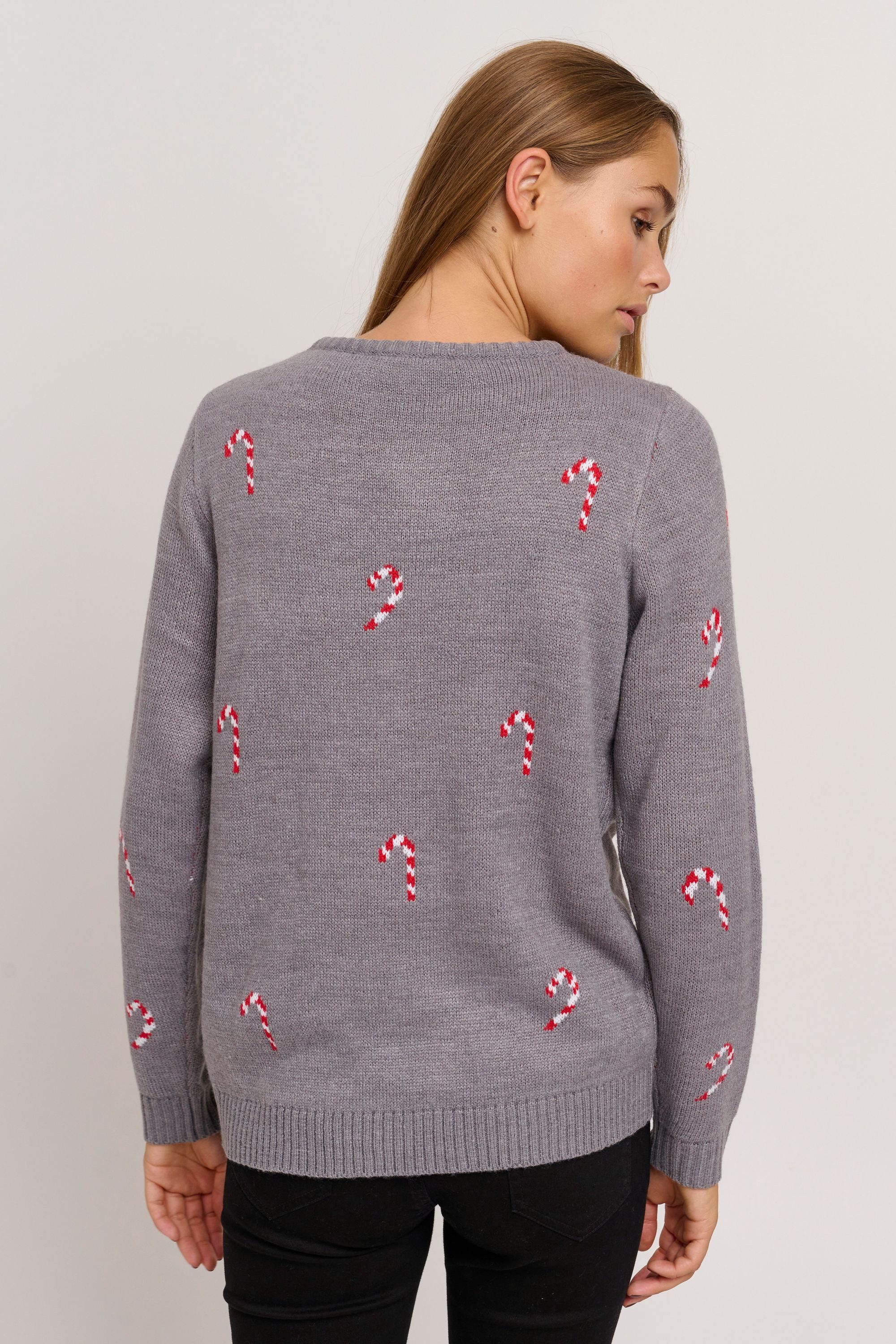 OXMO Strickpullover OXChristel Strickpulli mit Weihnachtsmotiv