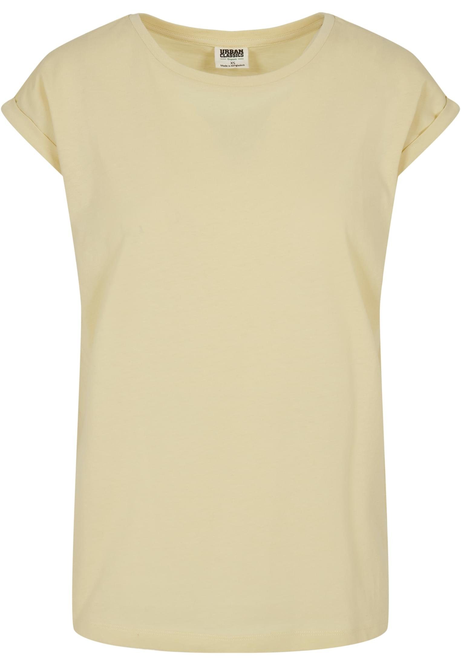 URBAN (1-tlg) Organic CLASSICS Shoulder Damen Extended Tee Kurzarmshirt softyellow Ladies