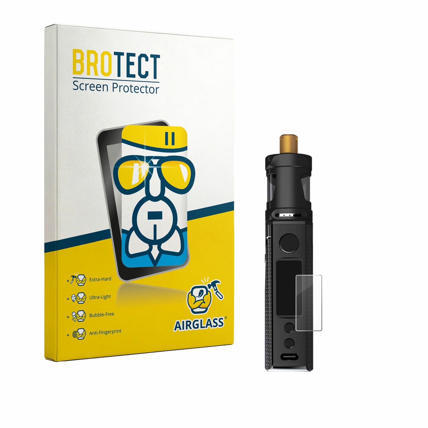 BROTECT Displayschutzglas Folie für Innokin LiMAX Kit, Schutzfolie Glas Panzer Display Schutz klar