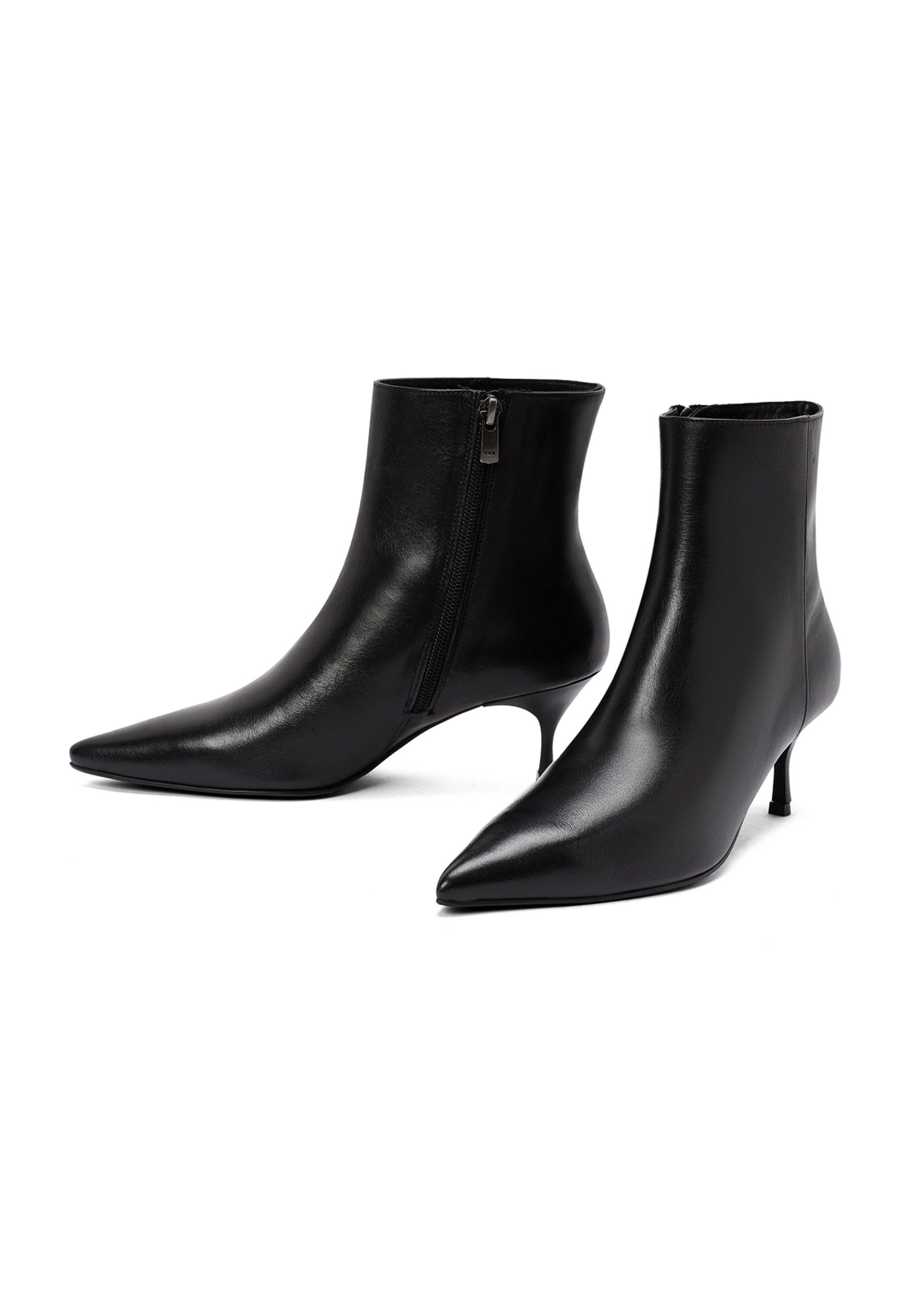 Derimod Absatz-Stiefeletten aus Leder Ankleboots Reißverschluss, Lederfutter, TPU Sohle, Absatz 3,5 cm