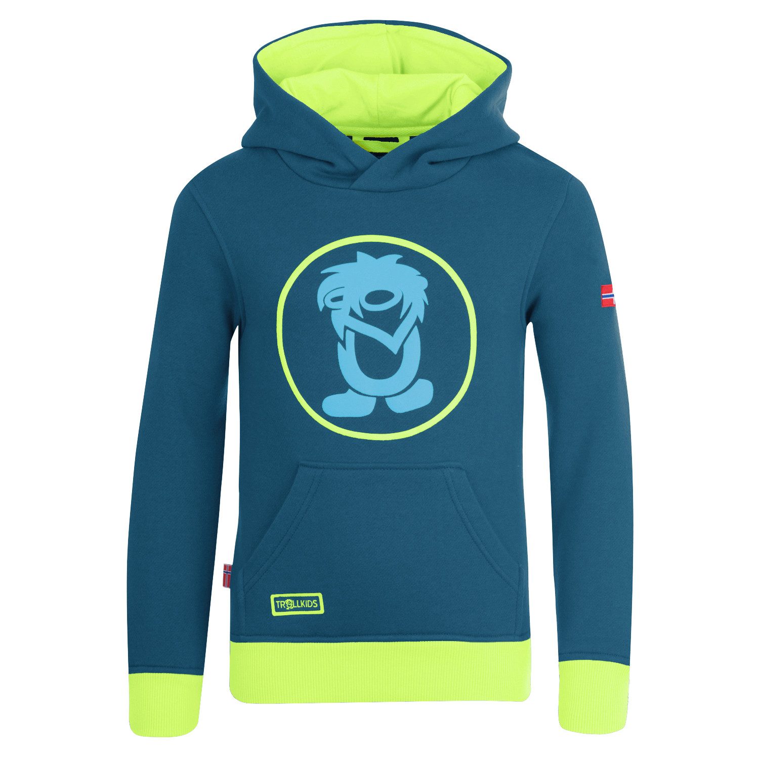 TROLLKIDS Kapuzensweatshirt KIDS TROLL SWEATER mit Kängurutasche, bedruckte oder unifarbene Optik, pflegeleicht – Bild 2 von 3