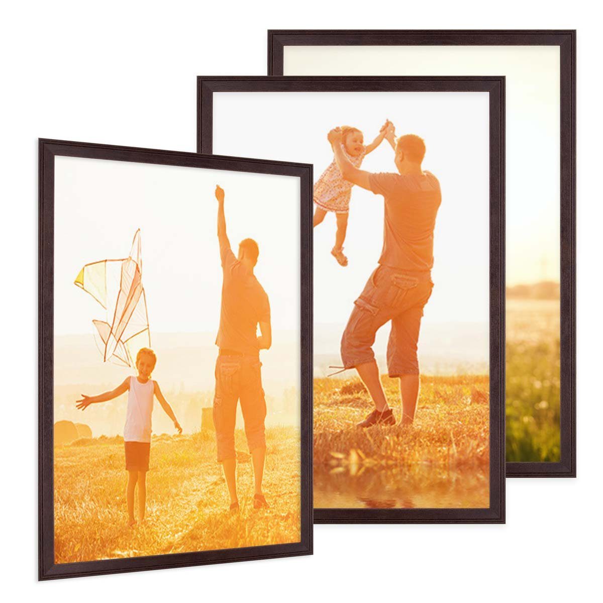 PHOTOLINI Bilderrahmen 3er Set im Landhaus-Stil günstig online kaufen